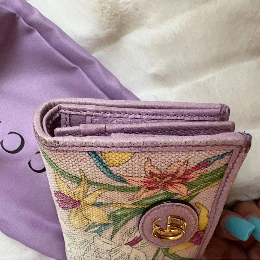 Gucci Pink Floral Wallet box and dust bag included - Picture 4 of 6